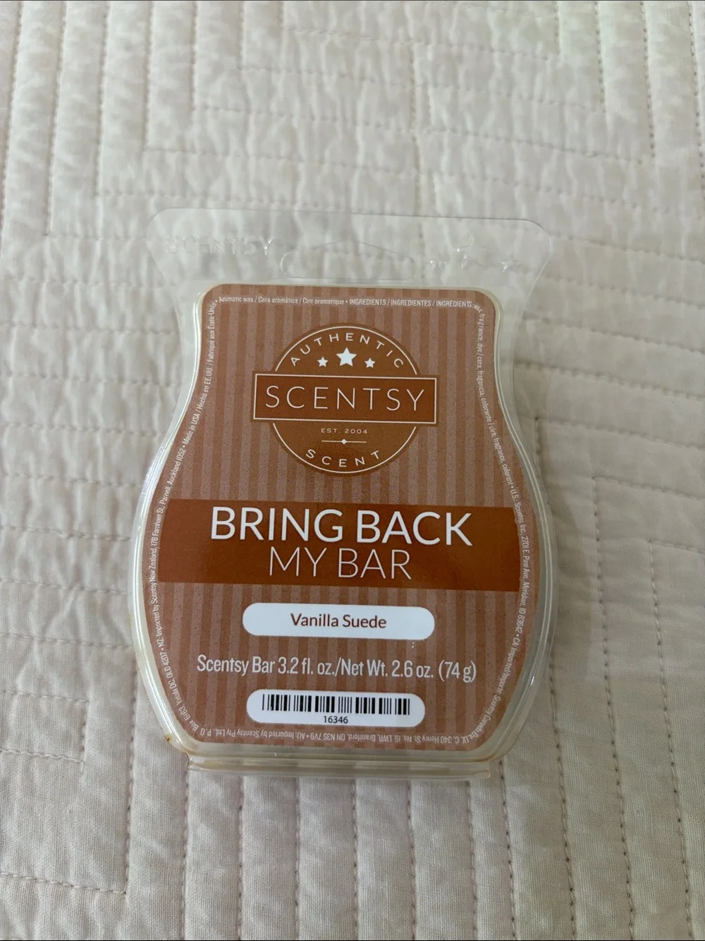 Scentsy Vanilla Suede Wax Bar & Bulb Packs